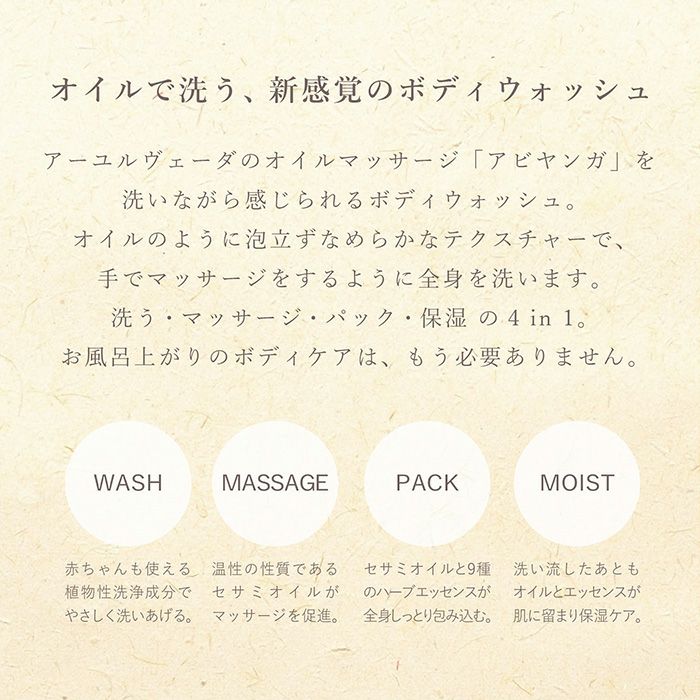ARYURVIST アーユルヴィスト アビヤンガボディウォッシュ